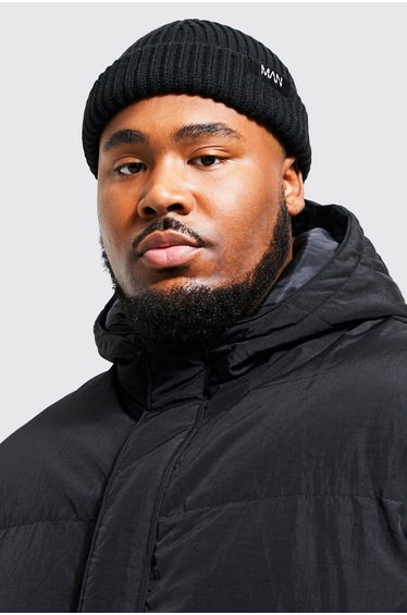 Man Tab Beanie - black