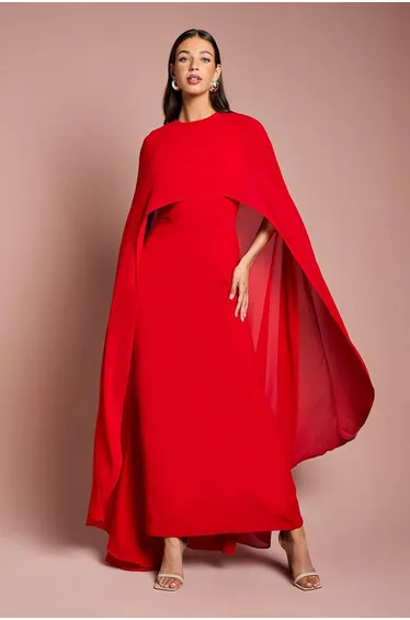 Coast Fashion Red Column Maxi Dress