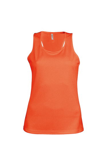 Kariban Proact Womens/Ladies Sleeveless Sports / Training Vest - Fluorescent Orange