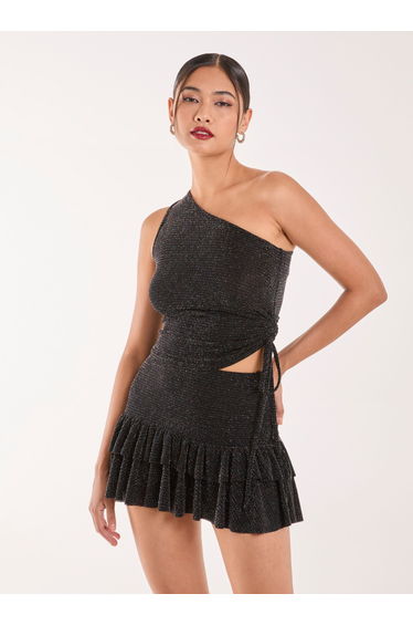 One Shoulder Ruched Top