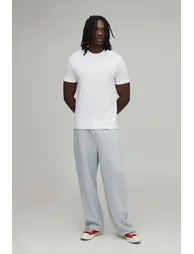 Tall Straight Fit Embroidered Pocket Jogger - grey marl