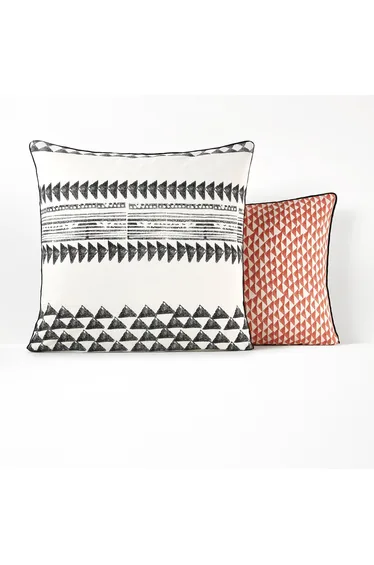 غطاء وسادة قطني بطبعة