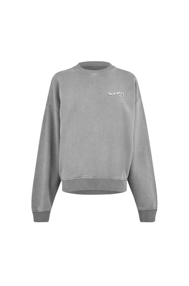 Jack Wills Womens/Ladies Washed Crew Neck Sweatshirt - Washed Grey
