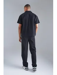 Technical Stretch Boxy Shirt & Trouser - black - 1