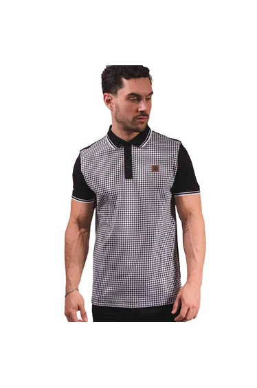 تيشيرت بولو قطن لامبريتا أسود