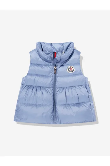 Baby Girls Hivette Down Padded Gilet in Blue