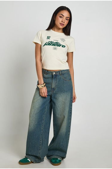 Rio de Janeiro Printed Baby Tee - ecru