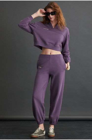 Laney Women's Organic Cotton Purple Sweatshirt