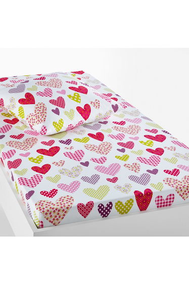 Freedom Heart 100% Cotton Heart Fitted Sheet