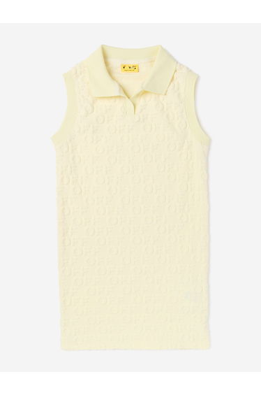 Off-White Girls Off AO Tery Polo Dress in Yellow