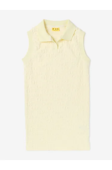Off-White Girls Off AO Tery Polo Dress in Yellow