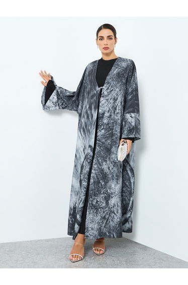 Women Graphic Printed Long Sleeve Abaya