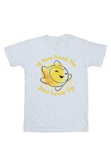 Wish Boys If You Need Me Just Look Up Cotton T-Shirt - White