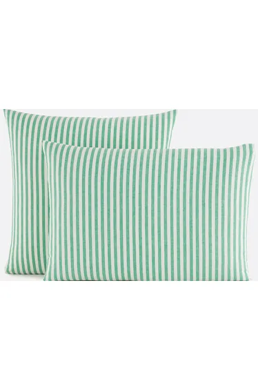 غطاء وسادة قطن لون أخضر 