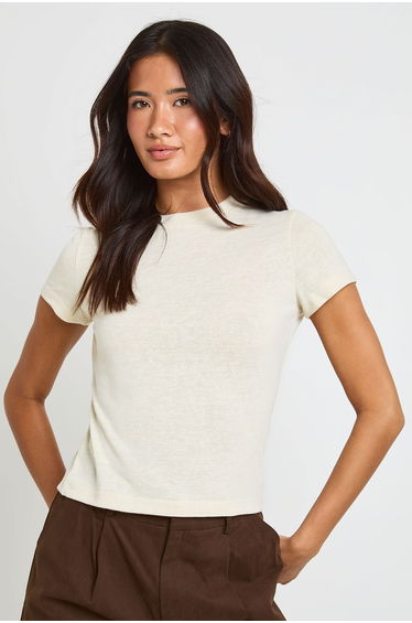 Slub Baby Tee - cream