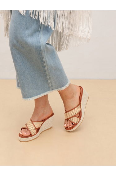 Women Woven Espadrille Wedge Sandals