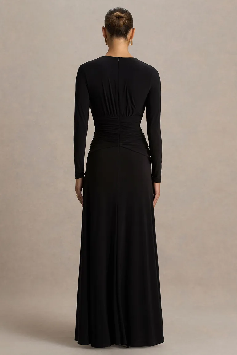 estrella maxi dress in black Camila Coelho Estrella Maxi Dress In Black Hire- $110 Retail- $490 Size- Extra Small (6) Fit notes- This Dress has stretch, allowing flexibility to comfortably fit one size up or down. DM