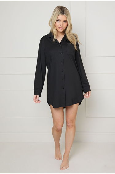 Nightwear Tipped Pyjama Shirt