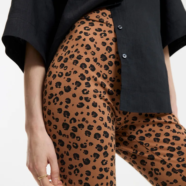 Animal Print High-Waist Leggings - 2