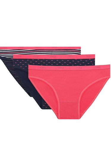 Pack of 3 Les Pockets Knickers in Stretch Cotton