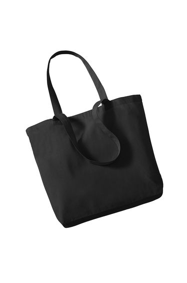 Westford Mill Organic Cotton Shopper Bag - 16 Litres (Pack of 2) - Black