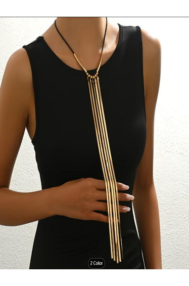Cold Long Tassel Chain Snake Bone Necklace