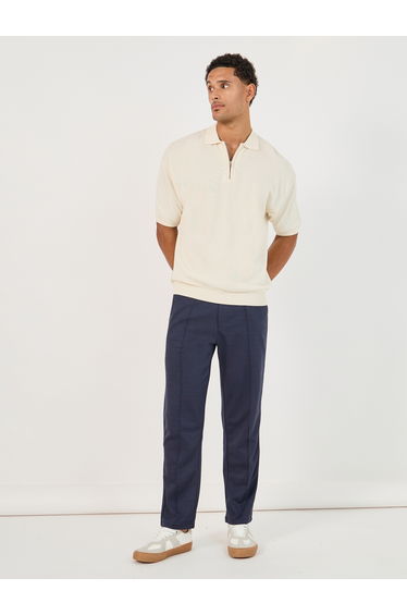 Front Pintuck Knit Slim Fit Pants