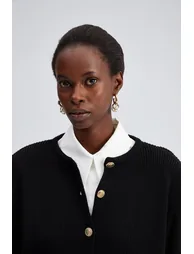 BUTTON DETAILED KNIT CARDIGAN - 2