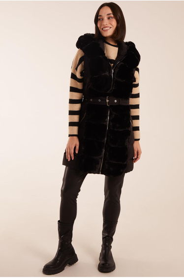 Faux Fur Detail Gilet