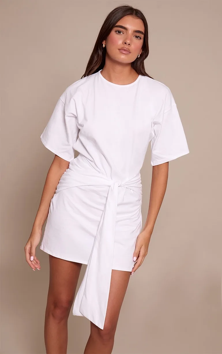 wrap t shirt dress Drapey Softstreme Wrap-Skirt T-Shirt COS Womens Wrap Noa Wrap Dress at Modern