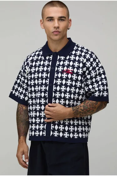 قميص  متعدد الالوان بطبعة كاروهات بأكمام متوسطة الطول