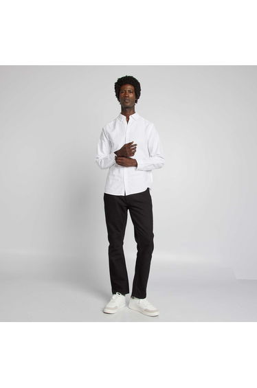 Regular-fit Oxford shirt white