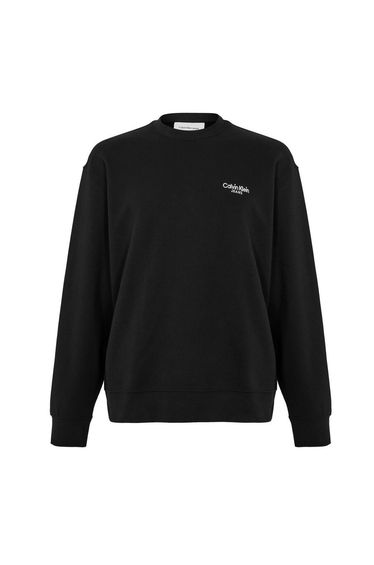 Calvin Klein Mens Crew Neck Regular Sweatshirt - Black