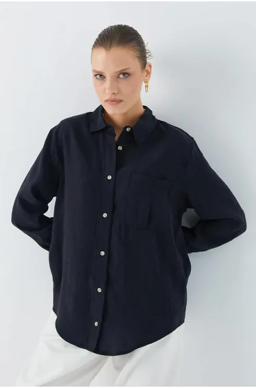 Mixray Relaxed Fit Shirt with Pocket