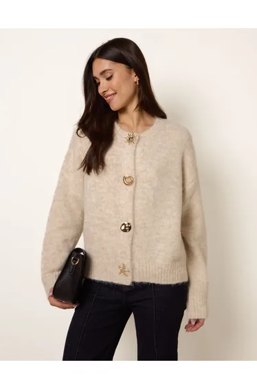 Multi Gold Button Cardigan