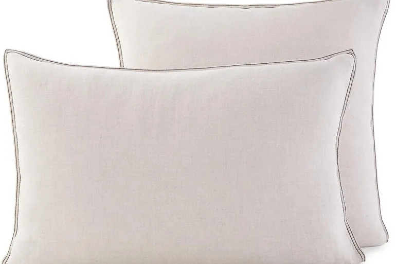 غطاء وسادة بقنب مغسول