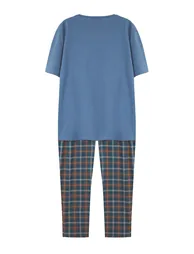 Pajama Set - Dark blue - Plaid - 5