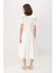 White Plain Maxi Woven Dress - 4