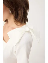 White Plain Maxi Woven Dress - 3