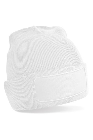 Beechfield Unisex Plain Winter Beanie Hat / Headwear (Ideal for Printing) - White