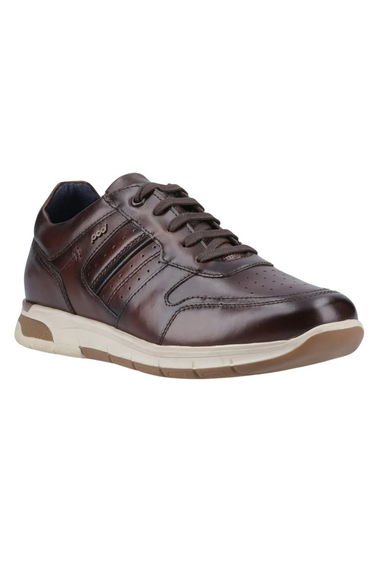 POD Mens Arrow Leather Trainers - Tan/Brown