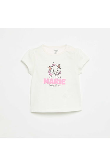 'Disney' 'Marie' Short-Sleeved T-shirt WHITE