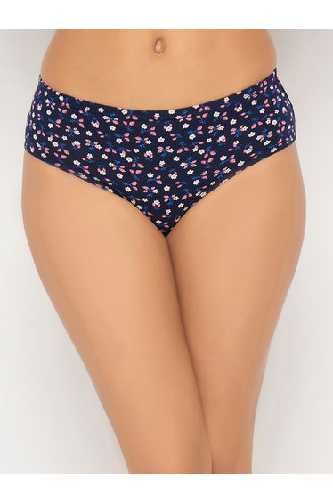 Pack of 3 - Floral Print Mid Rise Cotton Hipster Briefs with Inner Elastic
