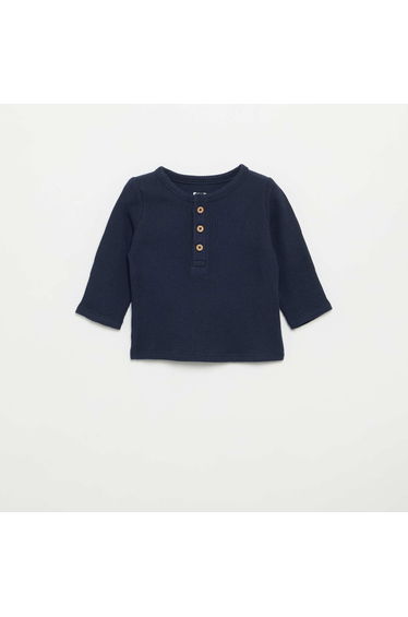 Henley T-shirt BLUE