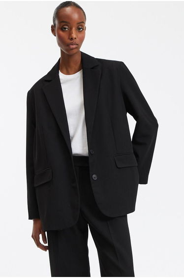 Loose-Fitting Polyviscose Blazer
