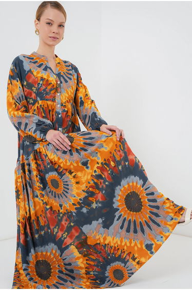 BDART Printed V-Neck Maxi Dress