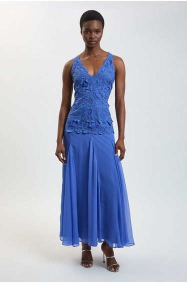 Bead Detail Halterneck Maxi Dress