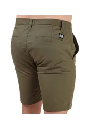 Men's Weekend Offender Dillenger Cotton Twill Chino Shorts in Green - 1