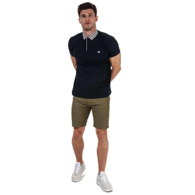 Men's Weekend Offender Dillenger Cotton Twill Chino Shorts in Green - 2