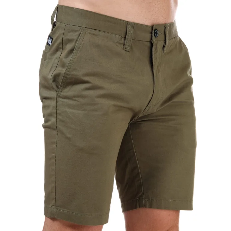 Men's Weekend Offender Dillenger Cotton Twill Chino Shorts in Green